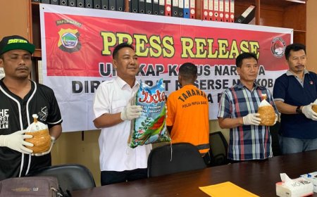 Kurir Pemilik 7,9 Kg Ganja Diamankan Reserse Narkoba Polda Papua Barat