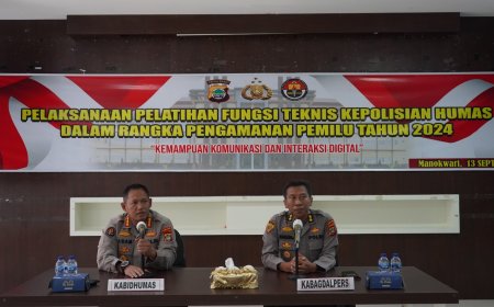 Polda Papua Barat Gelar Pelatihan Fungsi Teknis dan Kehumasan