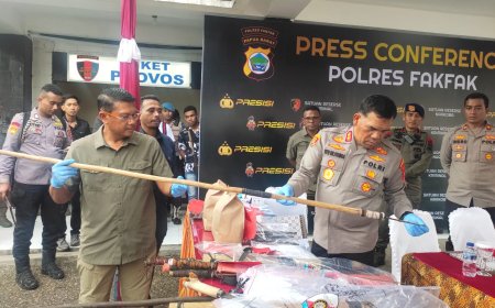 Polda Papua Barat Amankan Juru Masak dan Barang Milik Pelaku Penyerangan di Kramamongga