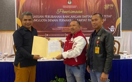 Masa Pencermatan Berakhir, Seluruh Parpol Ajukan Perubahan Rancangan DCT ke KPU Papua Barat