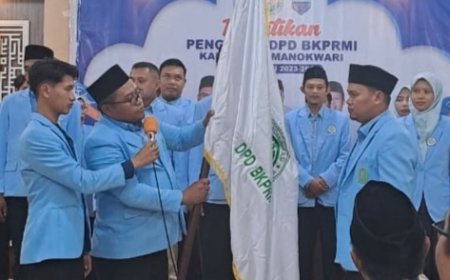H. Mugiyono Lantik Pengurus DPD BKPRMI Manokwari Periode 2023-2027