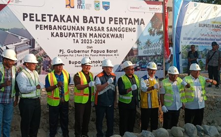 Pembangunan Pasar Sanggeng Dimulai dengan Anggaran 148 Miliar