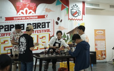 Komunitas Kopi Manokwari Kembali Gelar Kompetisi Seduh Kopi Berbasis V60 dan Batle Late Art