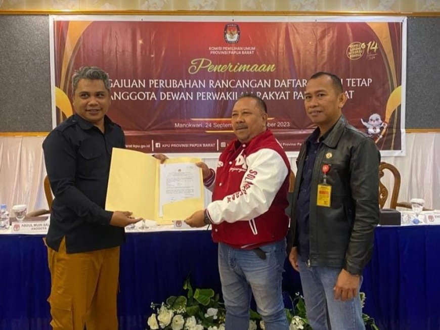 Masa Pencermatan Berakhir, Seluruh Parpol Ajukan Perubahan Rancangan DCT ke KPU Papua Barat