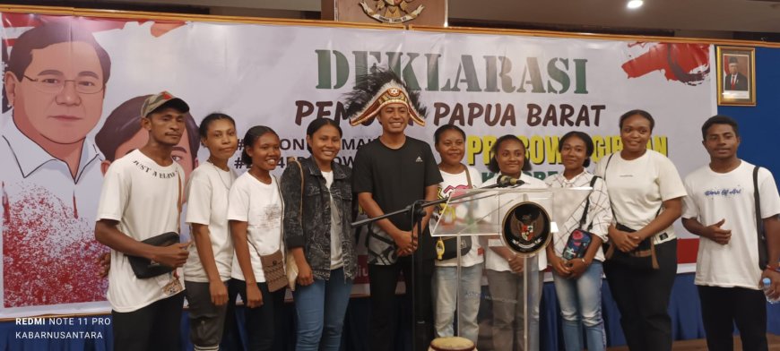 Relawan Pemuda Papua Barat Deklarasi Untuk Dukung Prabowo-Gibran