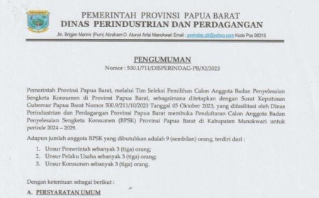 Konsumen dan Pelaku Usaha Bisa Menjadi Anggota BPSK Papua Barat