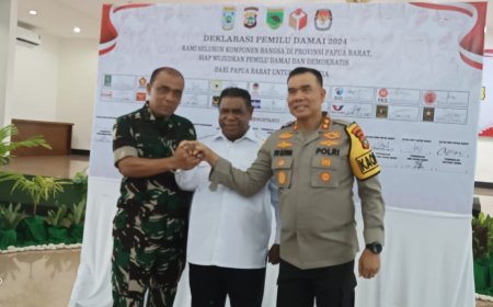 Forkopimda Papua Barat Deklarasikan Pemilu Damai 2024