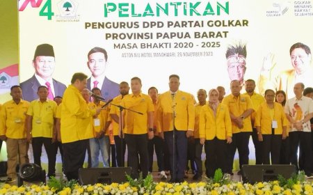 Resmi Dilantik Ketum Airlangga, Paulus Waterpauw Paparkan Target Besar Golkar Papua Barat