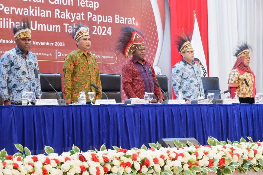 KPU Tetapkan DCT Anggota DPR Papua Barat 2024-2029 Sebanyak 567