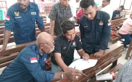 KPU Manokwari Latih Cara Hitung dan Rekap Hasil Suara Pemilu Anggota PPS