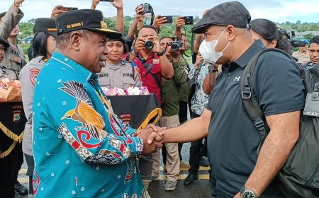 Pj Gubernur Sambut Kedatangan Kapolda Papua Barat