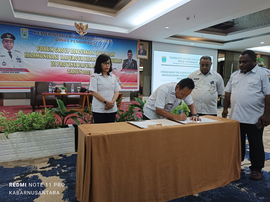 Dinas Pendidikan Gelar FGD Harmonisasi 7 Rapergub