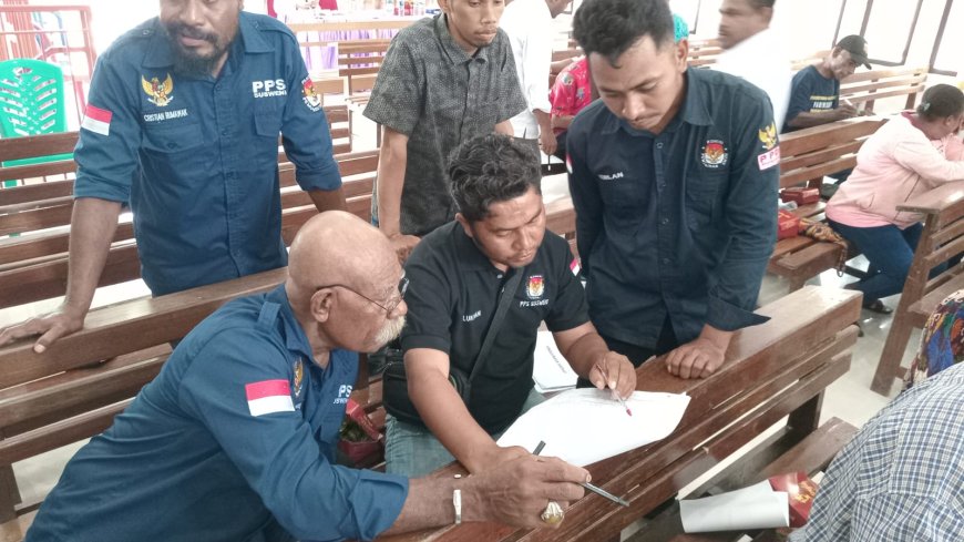 KPU Manokwari Latih Cara Hitung dan Rekap Hasil Suara Pemilu Anggota PPS