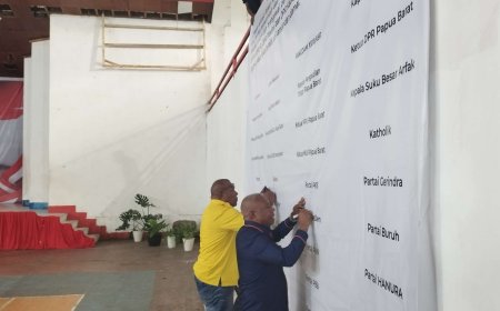Molor Dari Jadwal, Deklarasi Pemilu Damai Papua Barat Hanya di Tandatangani 3 Parpol