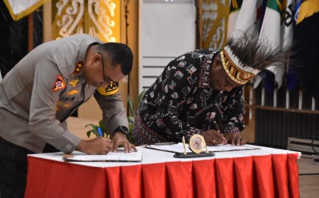 Polda dan KPU Papua Barat Teken MOU Penyelenggaraan Pemilu 2024