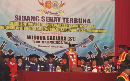 Menuju Universitas Caritas Papua, STIH Caritas dan STIE Mah Eisa Kembali Wisuda 189 Mahasiswa