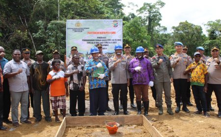 Wakapolda PB Tinjau Pembangunan  Infrastruktur Mapolres Sorsel dan Pembangunan Rumdis Polres Maybrat dan Tambrauw