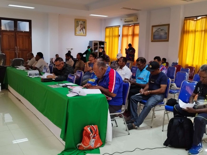 Pelatih Masing-masing Cabor Paparkan Program Latihan Atlet Selama Puslatda KONI Papua Barat