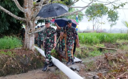 Pangdam XVIII Kasuari Resmikan Pipanisasi Air Untuk 32 Hektar Calon Sawah Baru