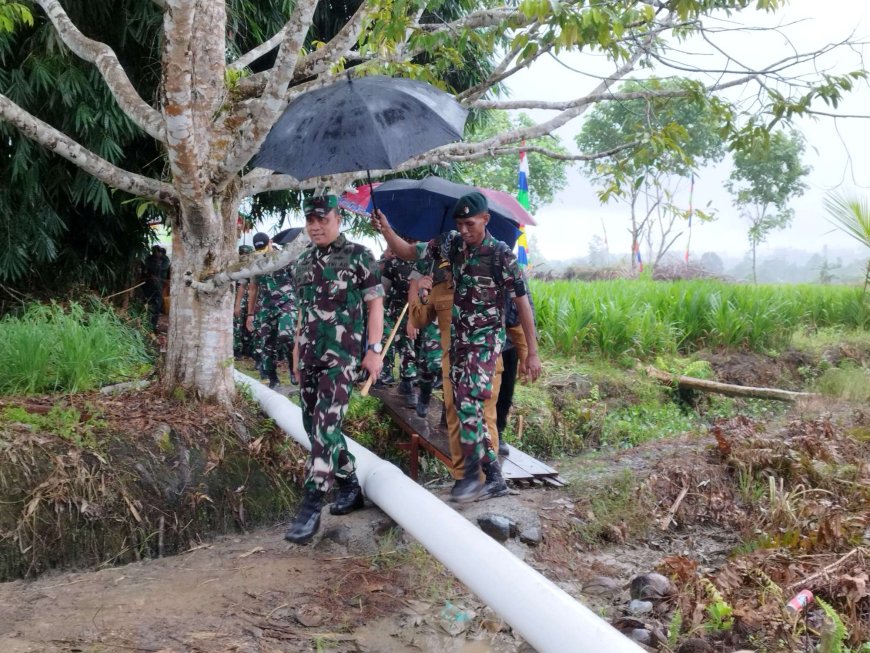 Pangdam XVIII Kasuari Resmikan Pipanisasi Air Untuk 32 Hektar Calon Sawah Baru