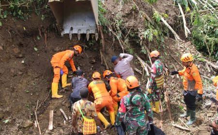 Basarnas Temukan 4 Korban Longsor di Pegaf Meninggal Dunia
