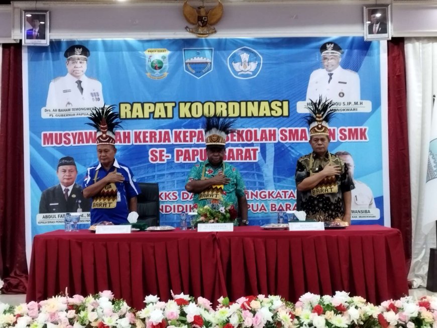 Pj Gubernur Perintahkan Dinas Pendidikan Wadahi MKKS SMA dan SMK Se Papua Barat