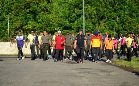 Sambut Hari Bhayangkara, Polda Papua Barat Gelar Olahraga Bersama