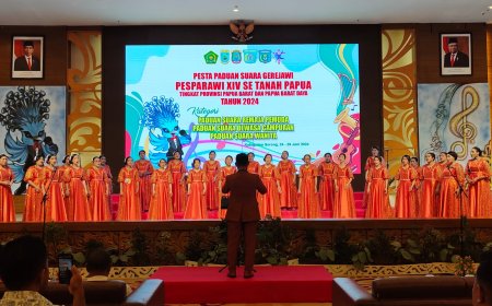 Kaimana Optimis Pertahankan Gelar Juara Umum Pesparawi XIV set Tanah Papua