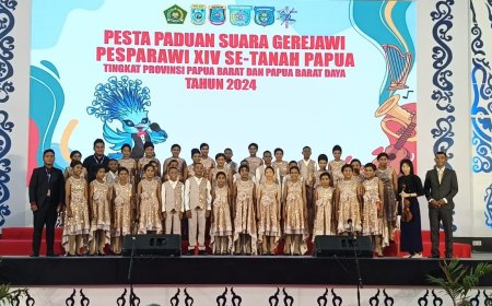 Tampil Memukau, Kakanwil Kemenag Papua Barat  Apresiasi Paduan Suara Anak Kabupaten Raja Ampat