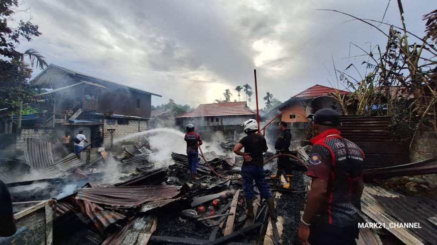 Satu Rumah Kontrakan Empat Kamar dan 1 Unit Pik Up Terbakar di Wosi