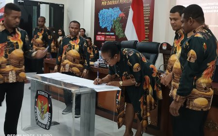 KPU Manokwari Tetapkan DPS Pilkada Serentak 2024