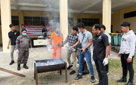 Ditresnarkoba Polda Papua Barat Musnahkan Ganja 2,8 Kg