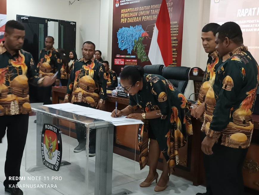 KPU Manokwari Tetapkan DPS Pilkada Serentak 2024