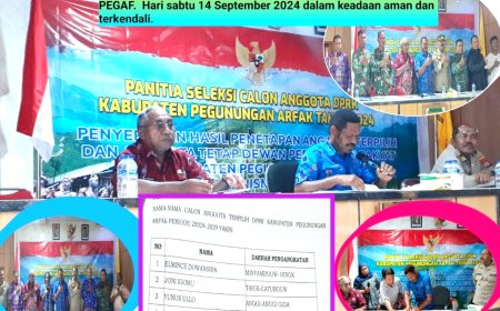 Serahkan Hasil Seleksi Kepada Bupati, Berikut Nama Anggota DPRK Pegaf Jalur Pengangkatan