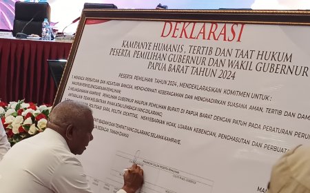 KPU Papua Barat Laksanakan Deklarasi Kampanye Humanis, Tertib dan Taat Hukum