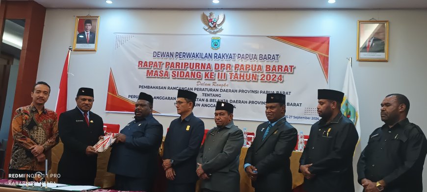 DPR Papua Barat Setujui RAPBD-P 2024