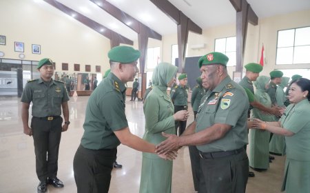 1.126 Personel Kodam XVIII/Kasuari Naik Pangkat