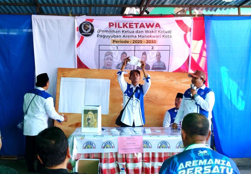 Unik! Pilketawa Paguyuban Arema Manokwari Dibuat Mirip Dalam TPS Pilkada