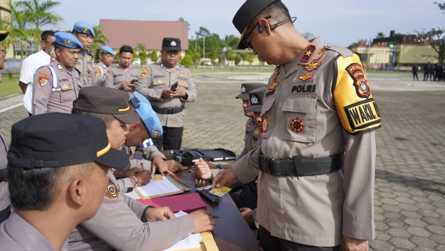 Polda Papua Barat Gelar Pemeriksaan Senjata Api Dinas Personil