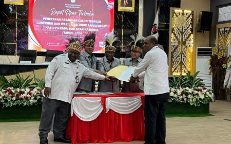 KPU Papua Barat Tetapkan Cagub dan Cawagub Terpilih