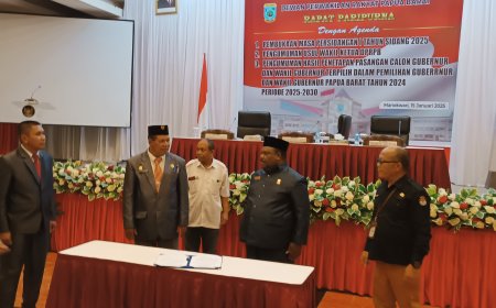 DPR PB Umumkan Wakil Ketua I dan Gub dan Wagub Terpilih
