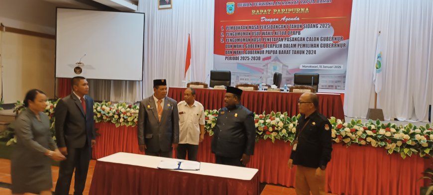DPR PB Umumkan Wakil Ketua I dan Gub dan Wagub Terpilih