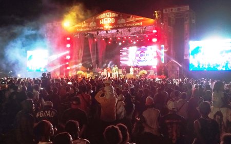 Ribuan Masyarakat Manokwari Ramaikan Syukuran Pesta Rakyat HERO