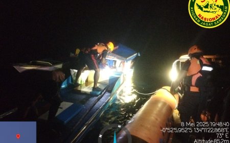 Tim SAR Temukan Perahu Mati Mesin Antara Numfor - Manokwari, Dua Penumpang Selamat
