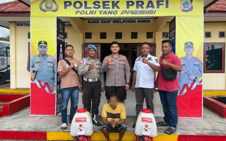 Polsek Prafi Amankan Pencurian Tangki Mist Blower Crown