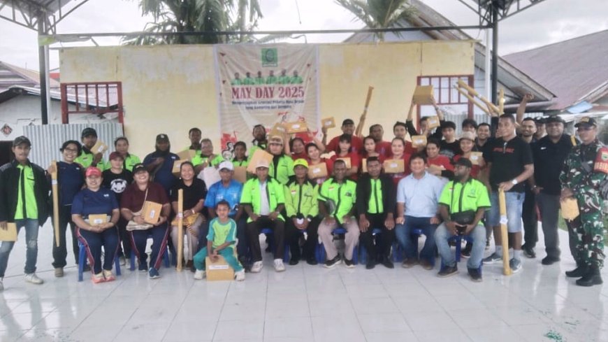 SBSI 1992 Papua Barat Gelar Jalan Santai Peringati May Day