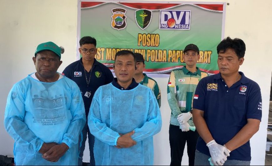 Tim DVI dan INAFIS Polda Papua Barat Identifikasi 15 Jenazah Banjir Pegunungan Arfak