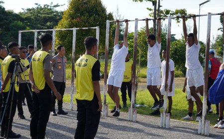 Polda Papua Barat Gelar Tes Jasmani Casis Bintara Polri