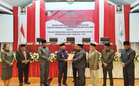 DPRP Tetapkan Peraturan Daerah RPJMD Papua Barat Tahun 2025-2029