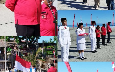 Pelepasan Tukik dan Bagi Sembako Warnai Peringatan HUT RI ke-80 PDIP Papua Barat
